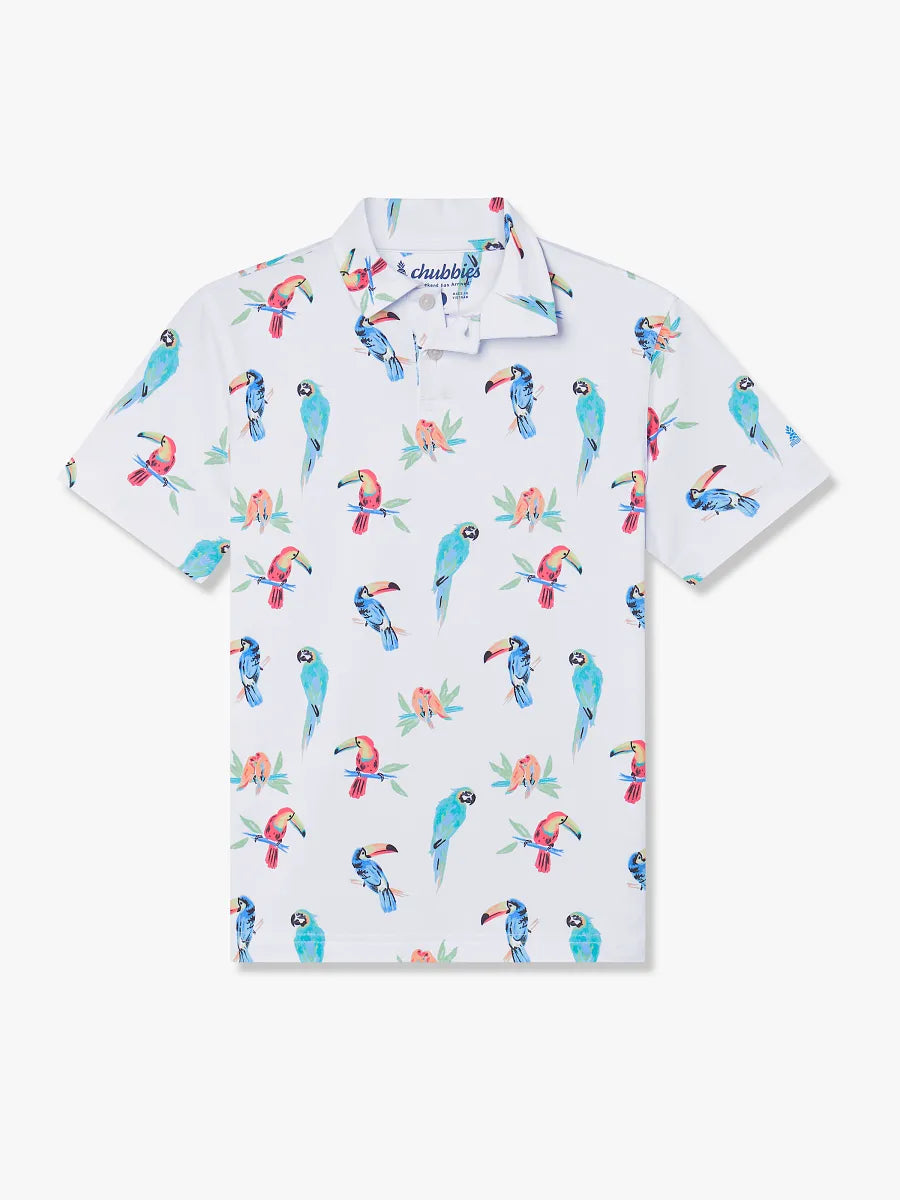 The Dude Where's Macaw (Boys Performance Polo)
