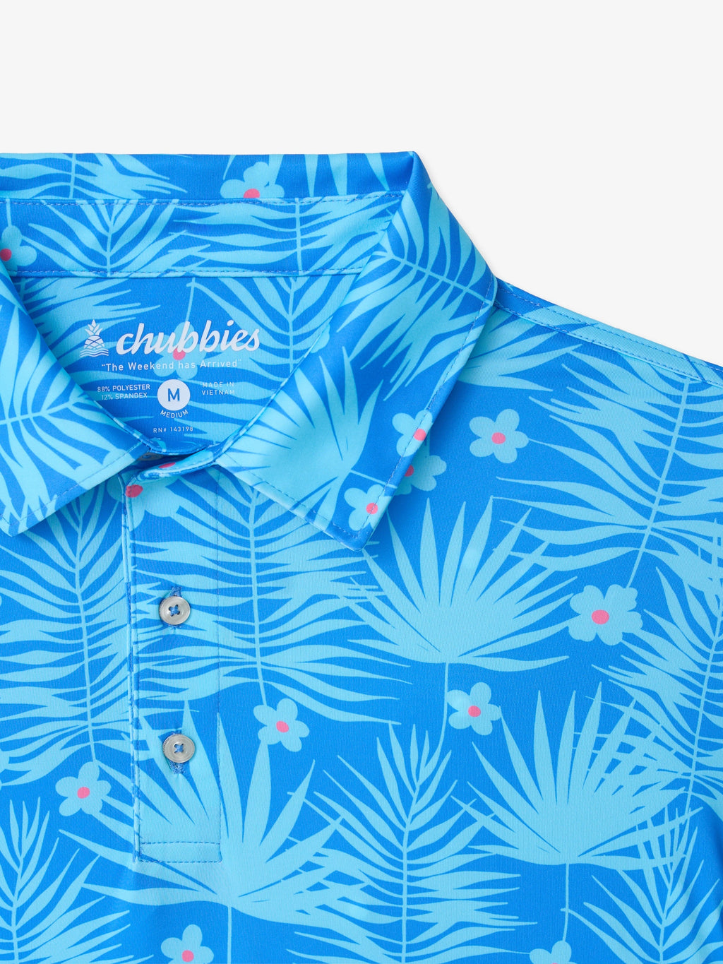 The Fern Flow (Performance Polo)- Blue