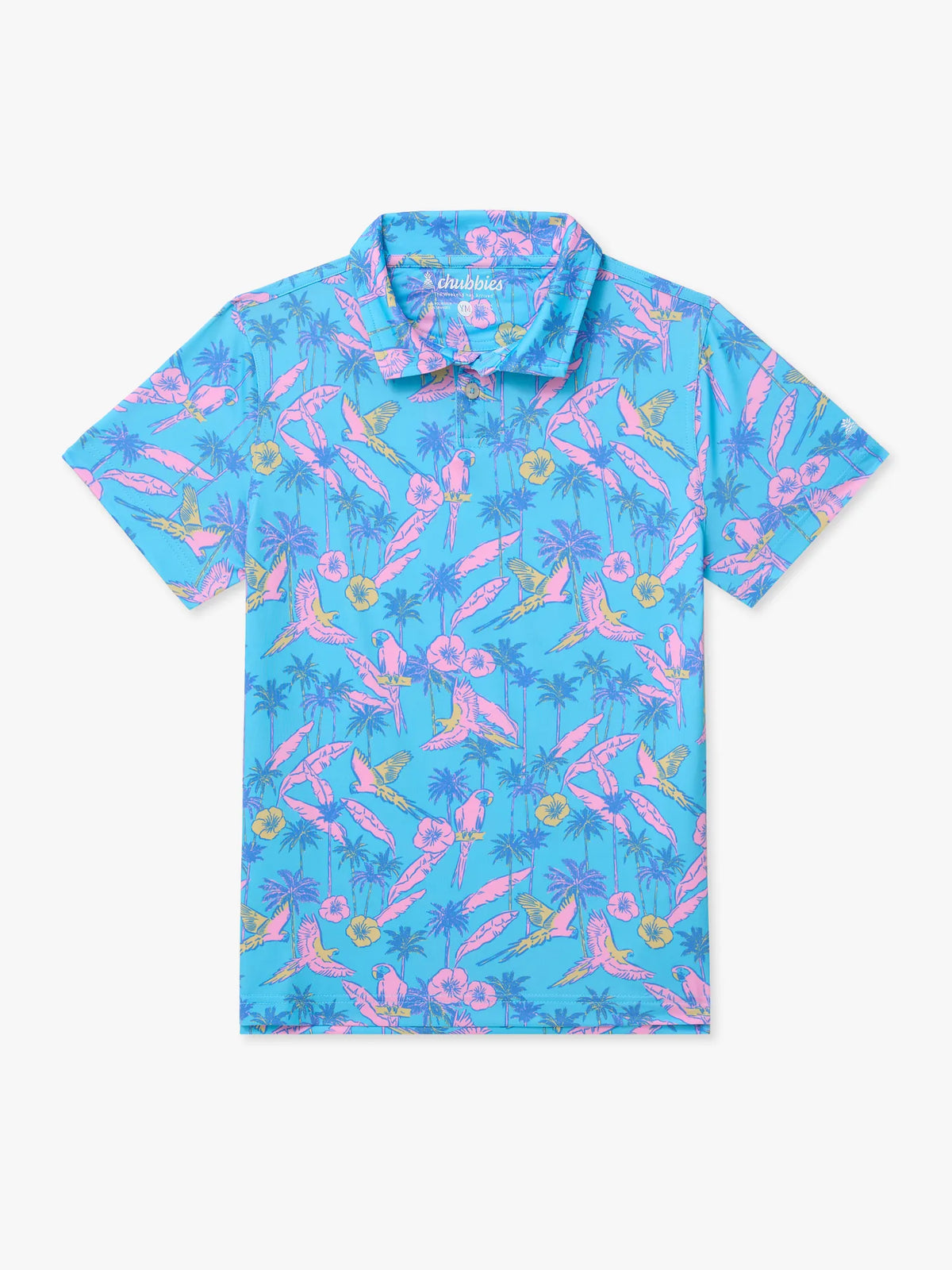 The Flock Party (Boys Performance Polo)- Turquoise