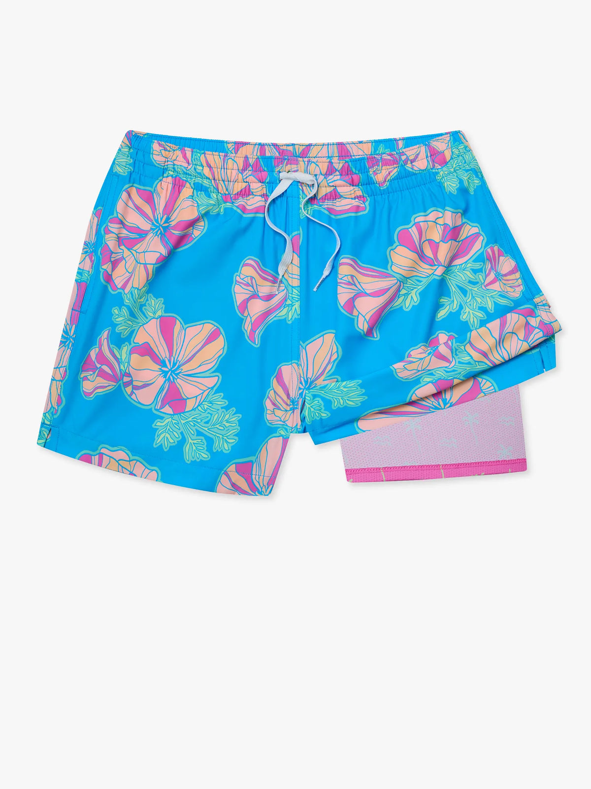 The Great Grand Poppy 4" (Classic Lined Swim Trunk)- Blue