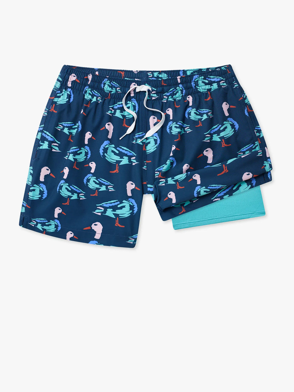 The Mallards are The Moments 4" (Classic Lined Swim Trunk)- Green