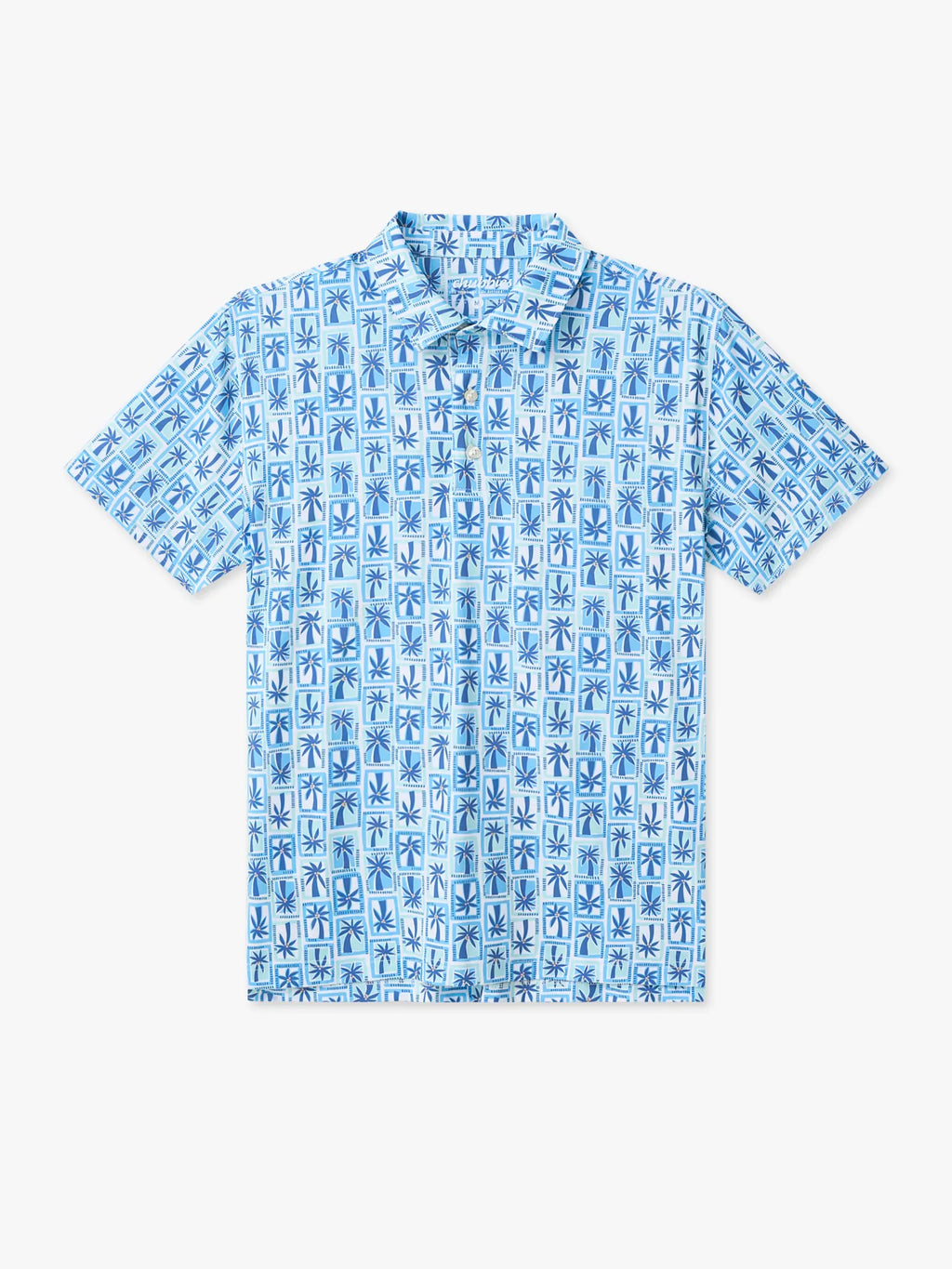 The Miami Mosaic (Performance Polo)- Blue
