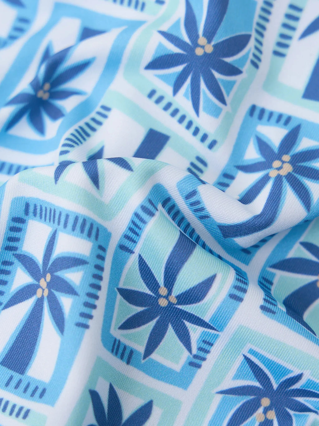 The Miami Mosaic (Performance Polo)- Blue