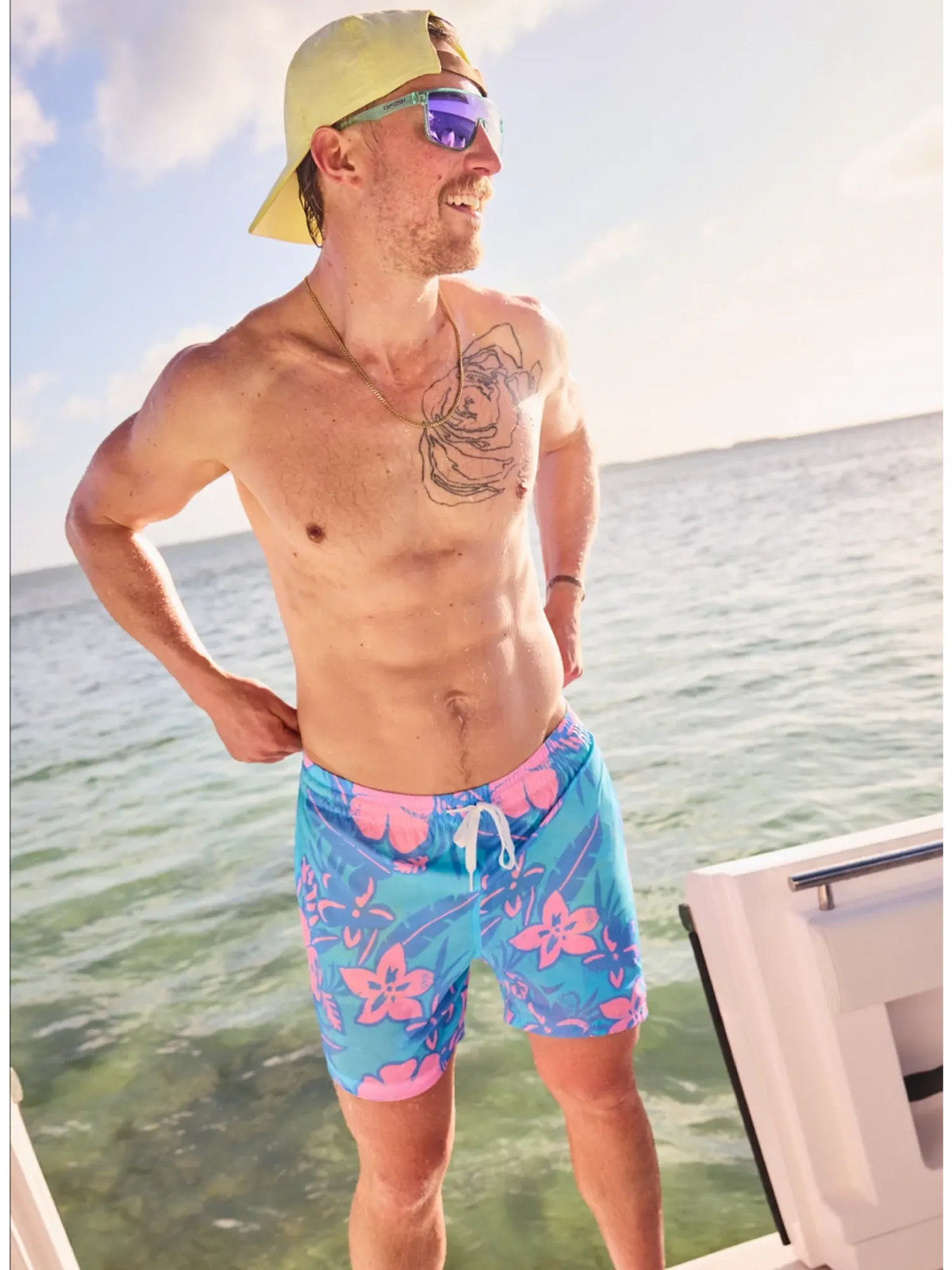 The Baja Breezies 5.5" (Classic Lined Swim Trunks)- Blue