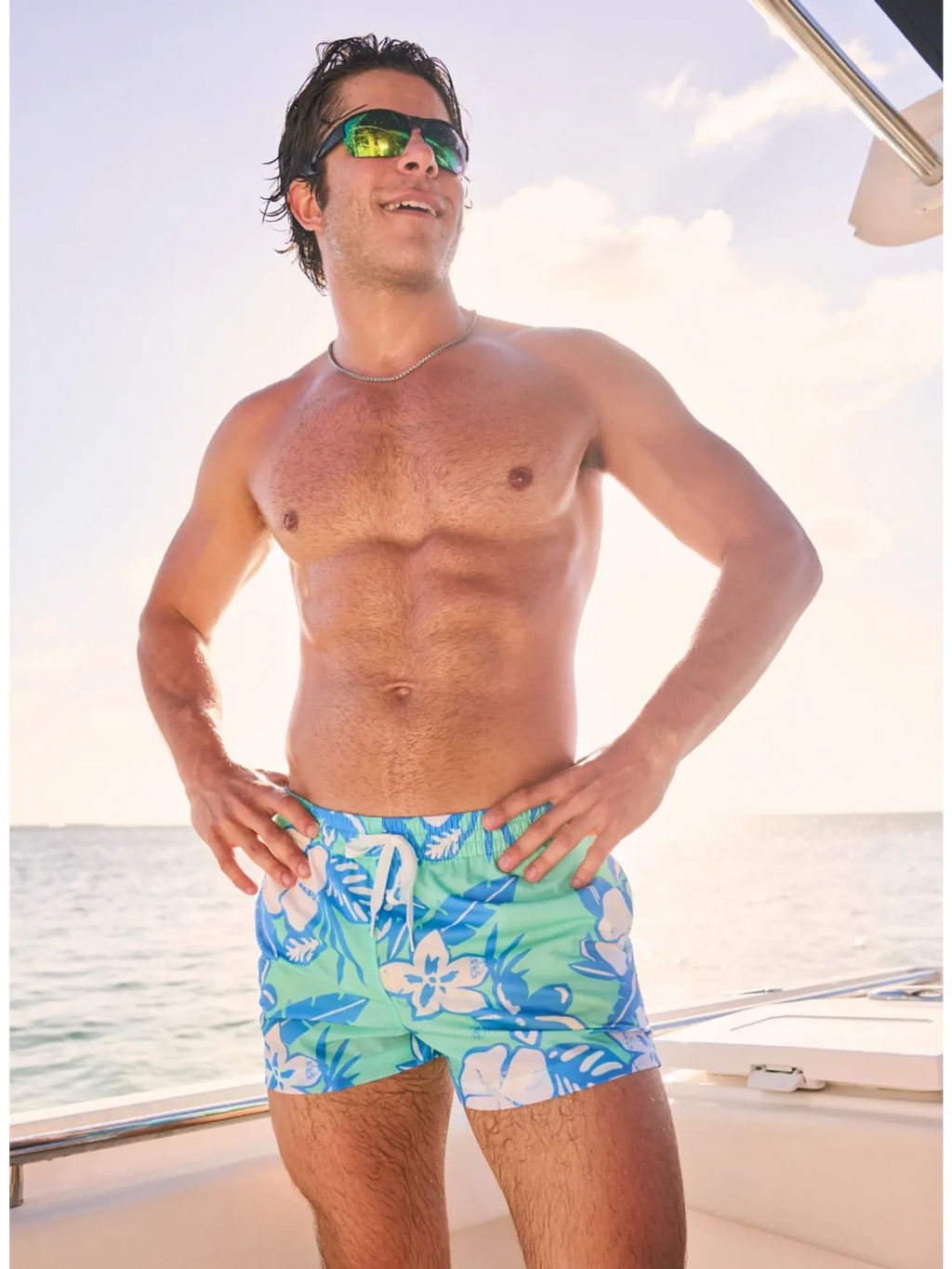 The Baja Breezies 5.5" (Classic Lined Swim Trunks)- Green