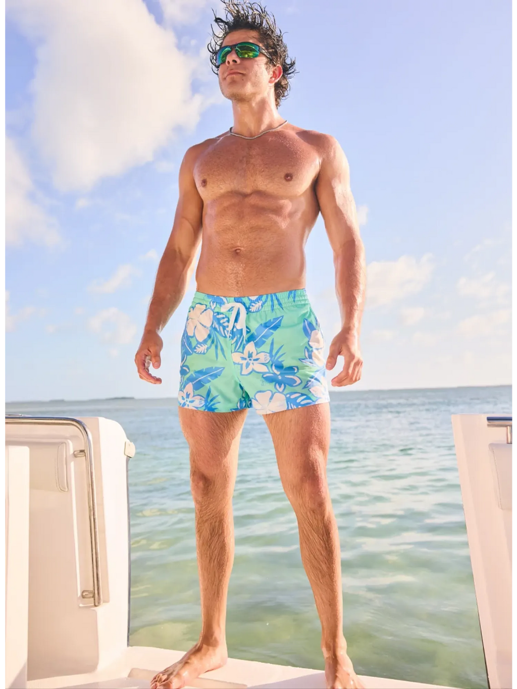 The Baja Breezies 5.5" (Classic Lined Swim Trunks)- Green