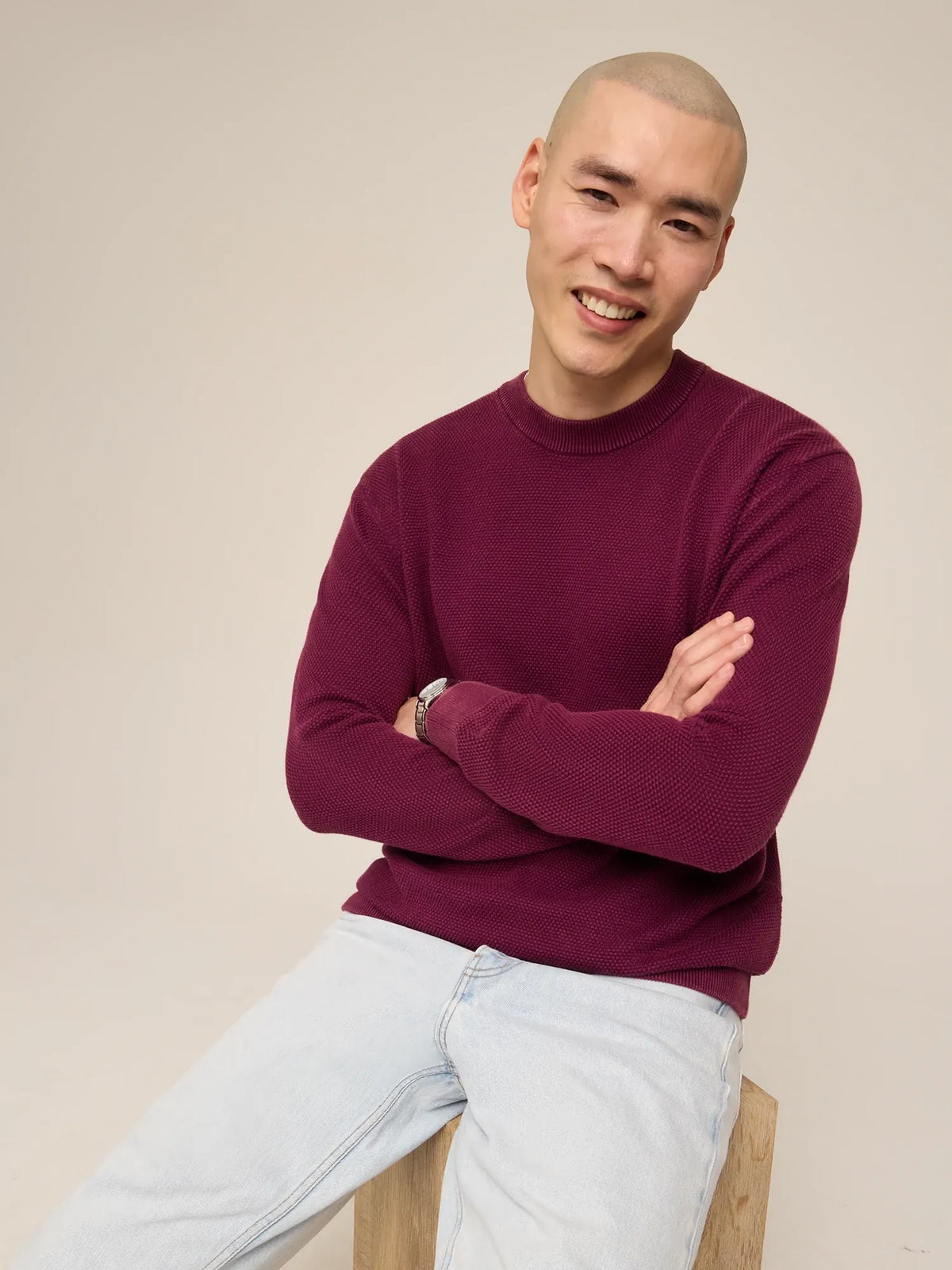 The Burgundy (Close-Knit Crewneck)