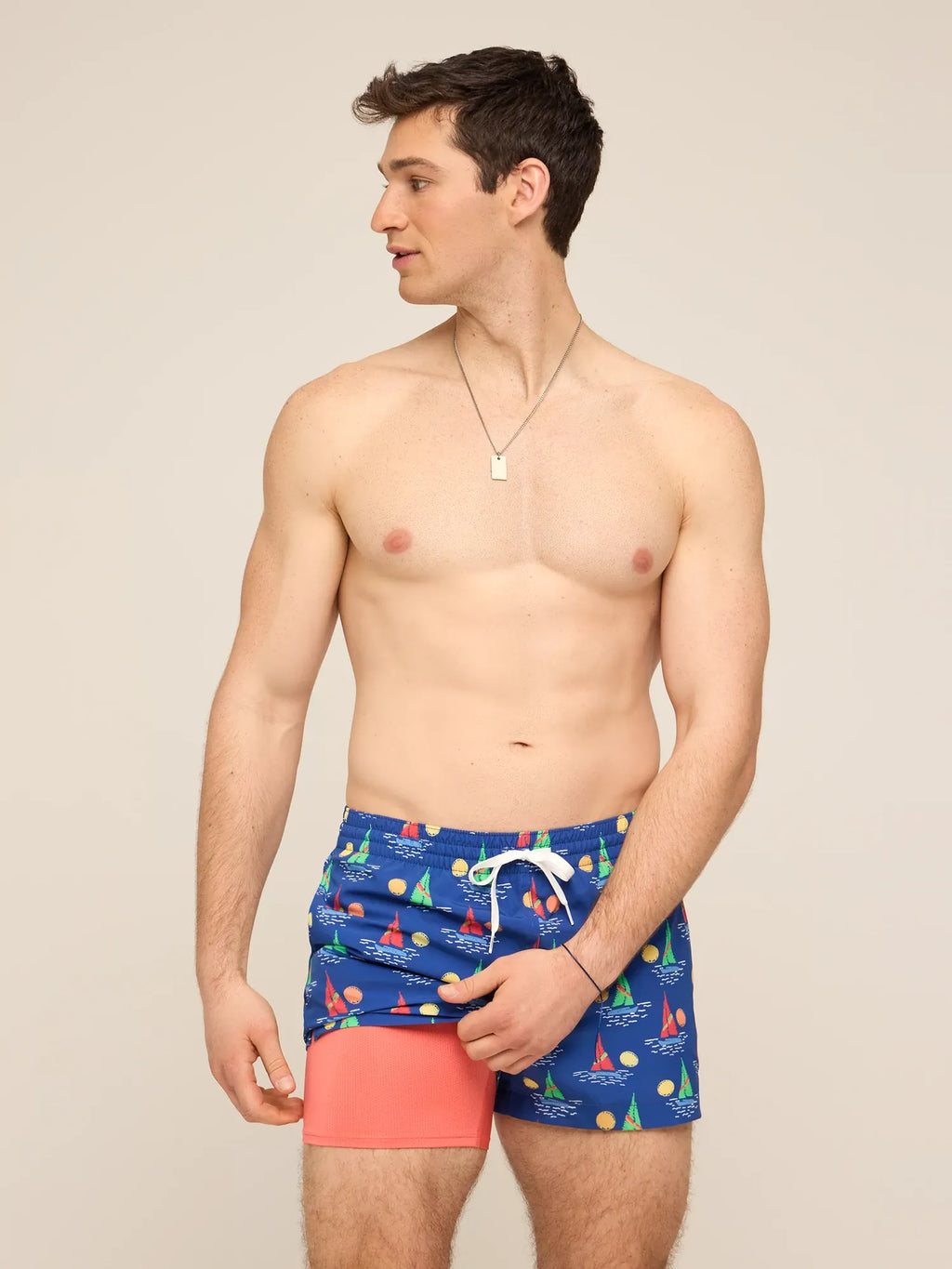 The Come Sail Aways 4" (Classic Lined Swim Trunk)