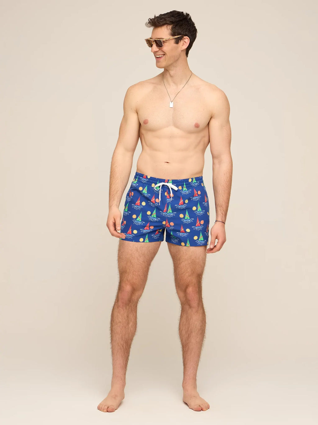 The Come Sail Aways 4" (Classic Lined Swim Trunk)
