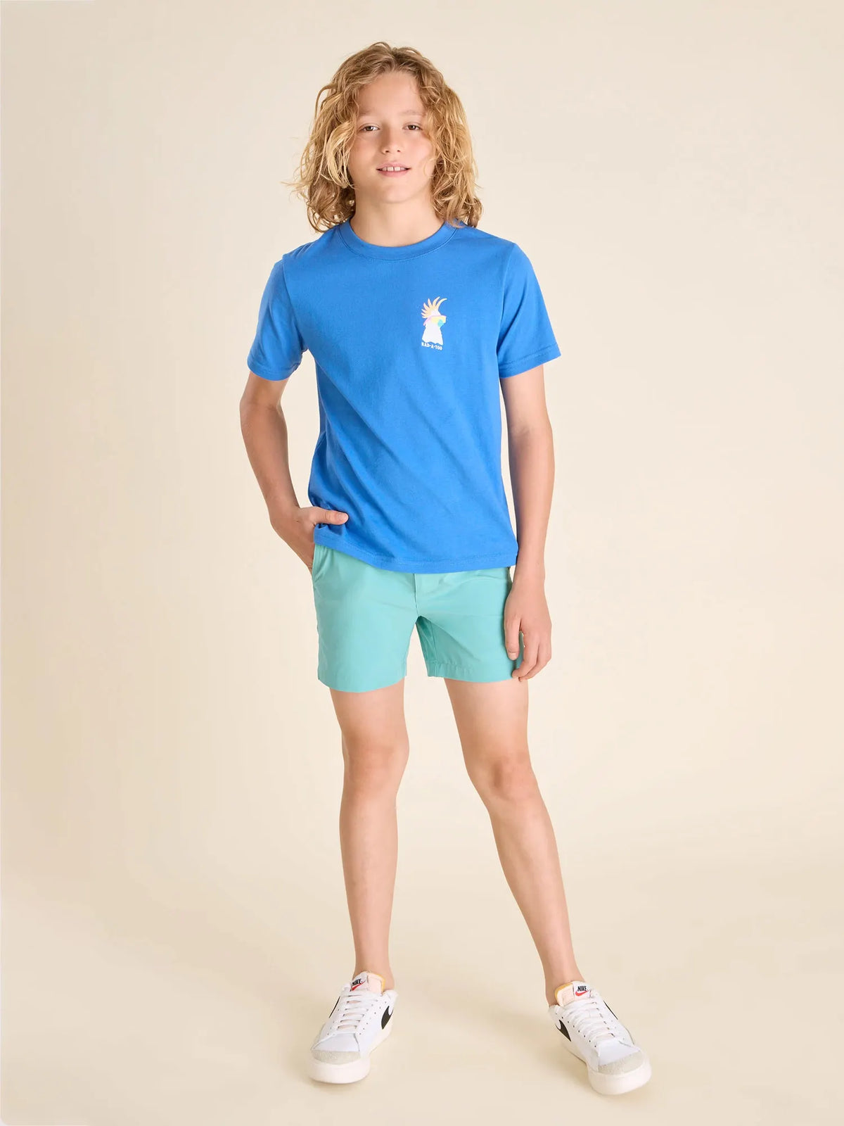 The Cool Rooster (Boys Non Pocket T-Shirt) - Royal Blue