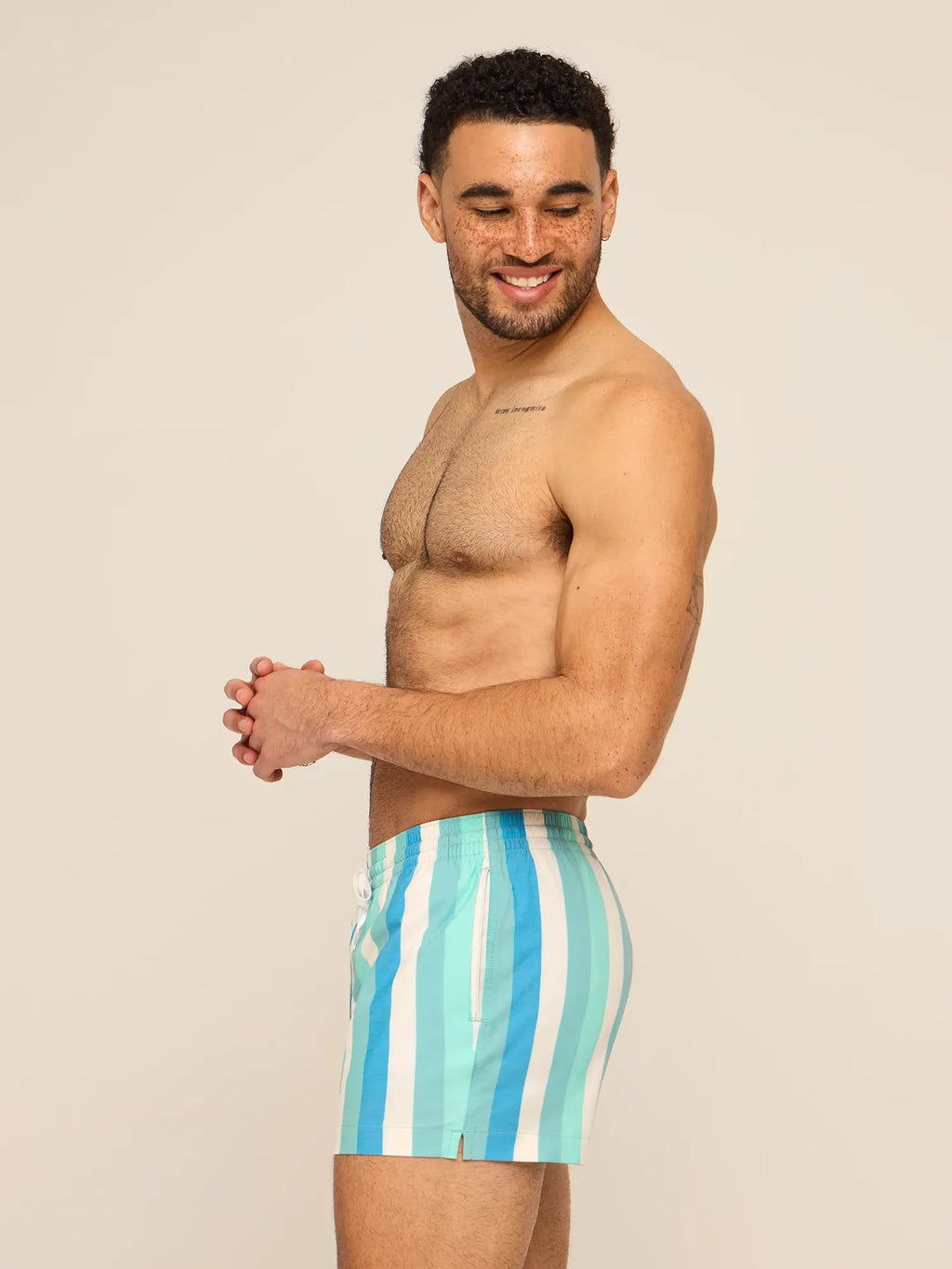 The Eversea Stripes 4" (Classic Lined Swim Trunk)