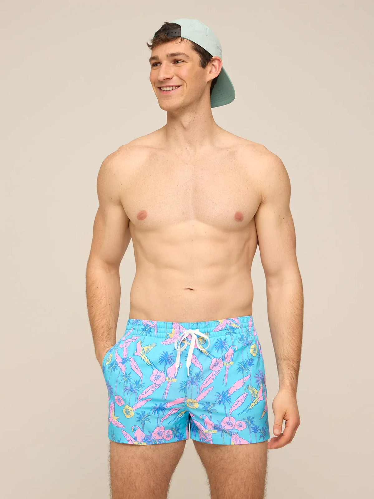 The Flock Parties 4" (Classic Lined Swim Trunk)