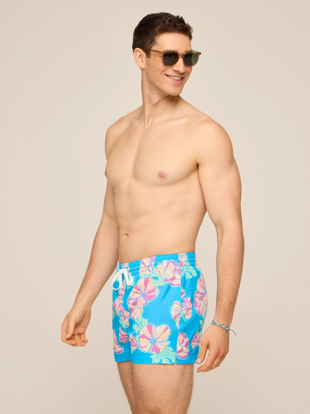 The Great Grand Poppy 4" (Classic Lined Swim Trunk)- Blue