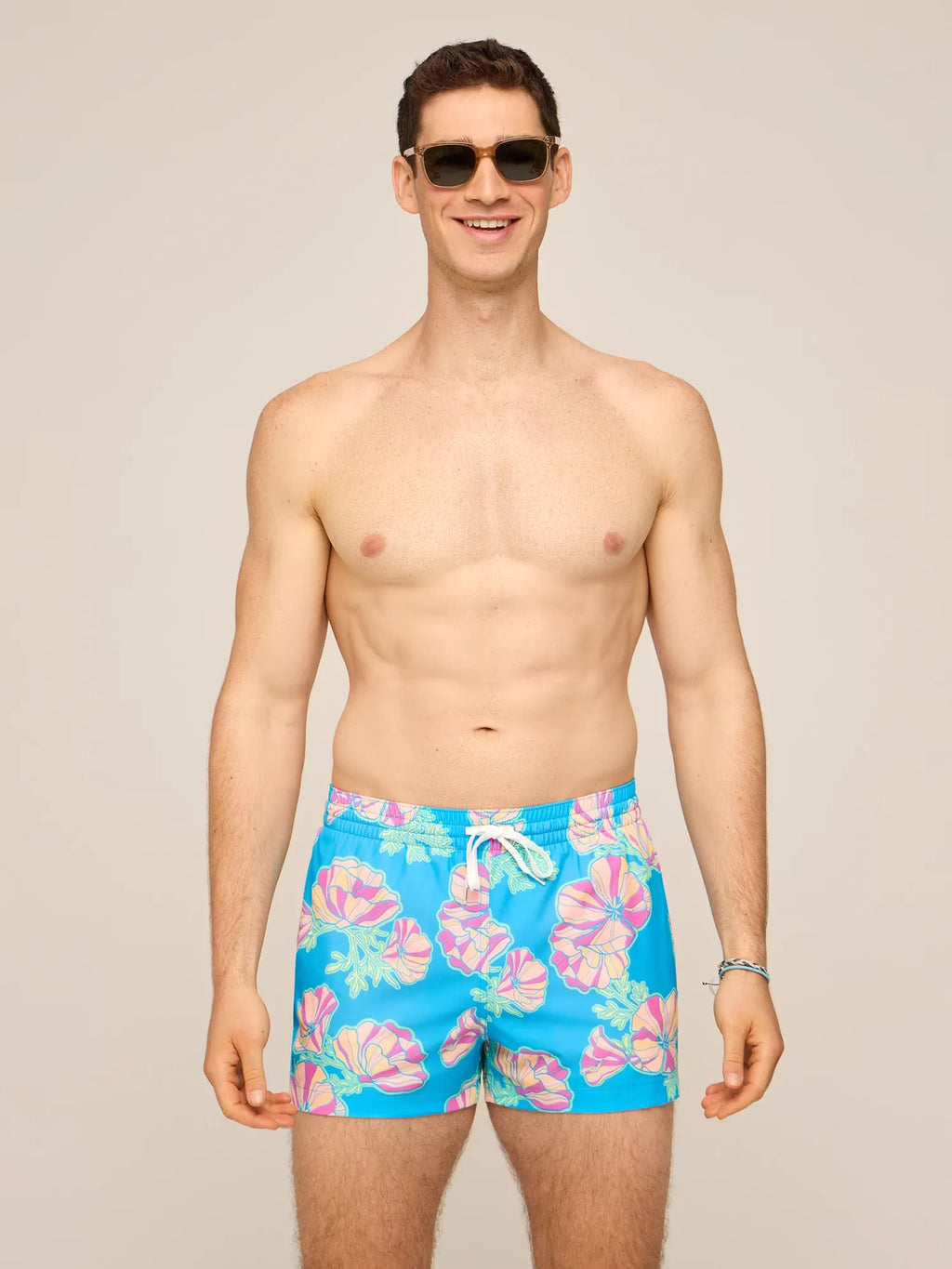 The Great Grand Poppy 4" (Classic Lined Swim Trunk)- Blue