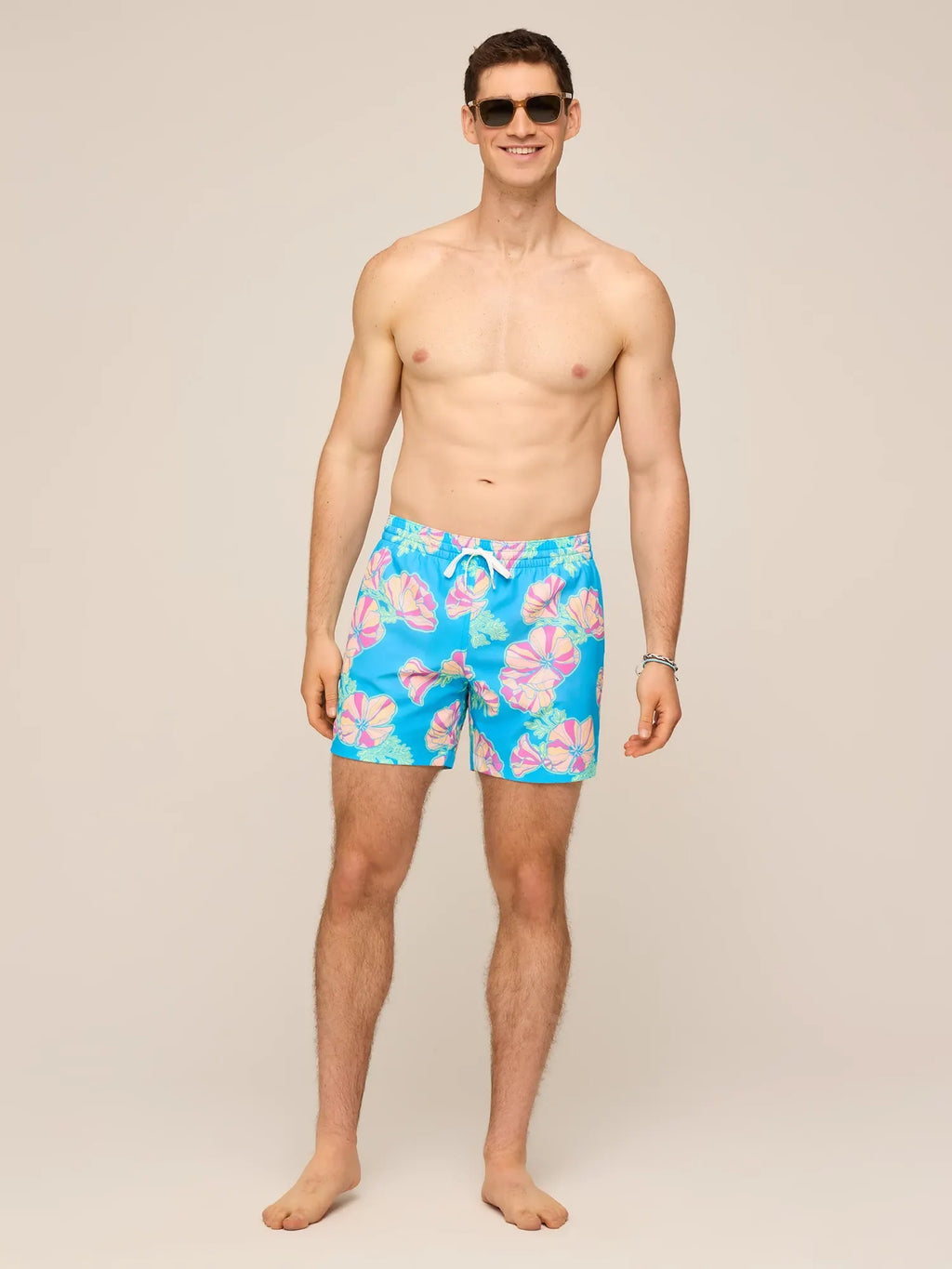 The Great Grand Poppy 5.5" (Classic Lined Swim Trunk)- Blue