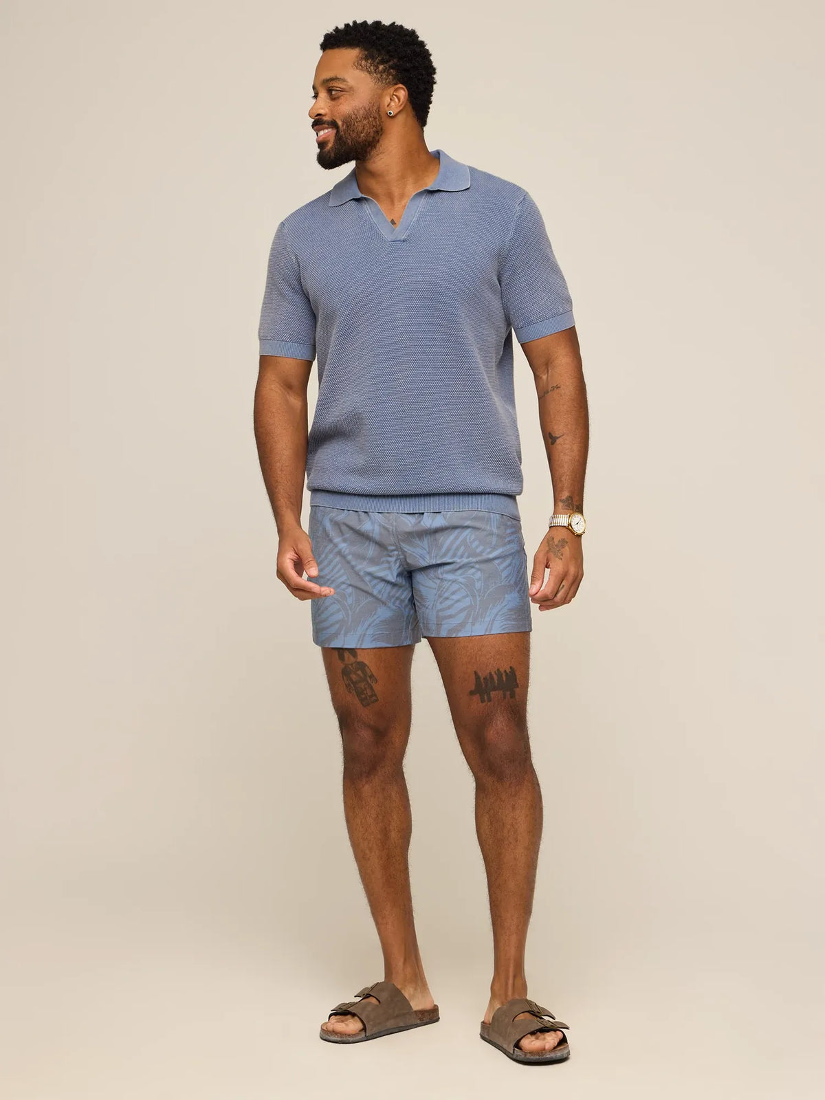 The Indigo Crazies 5.5" (Classic Lined Swim Trunk)