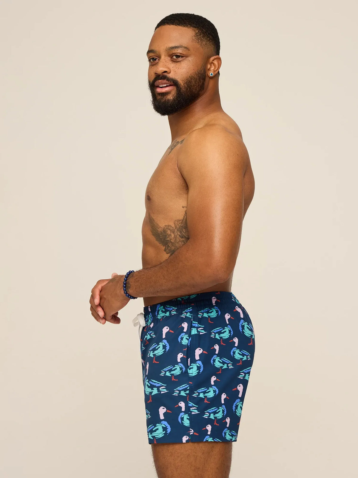 The Mallards are The Moments 4" (Classic Lined Swim Trunk)- Green