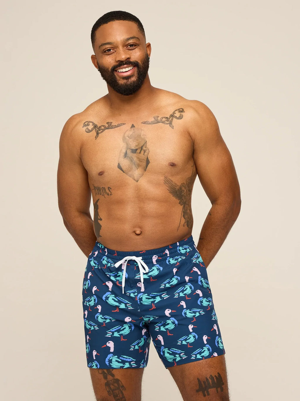 The Mallards are The Moments 5.5" (Classic Lined Swim Trunk)- Green