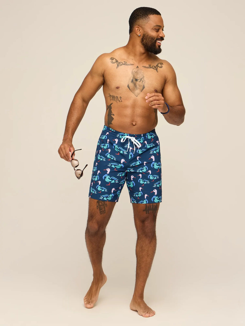The Mallards are The Moments 7" (Classic Lined Swim Trunk)- Green