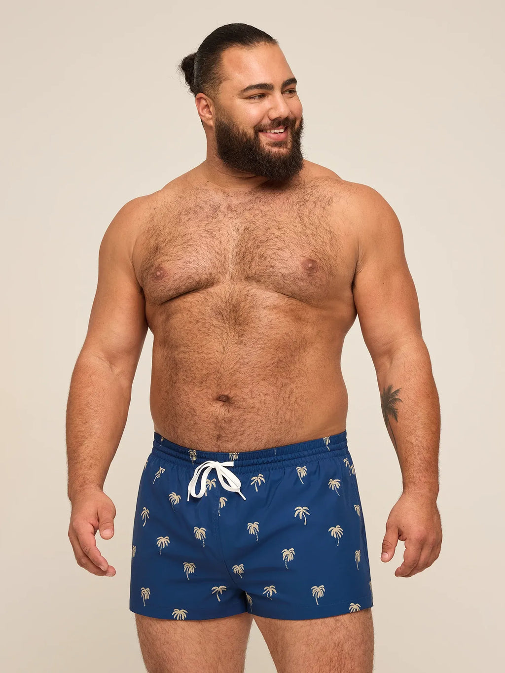 The Midnight Palms 2" (Classic Lined Swim Trunk)
