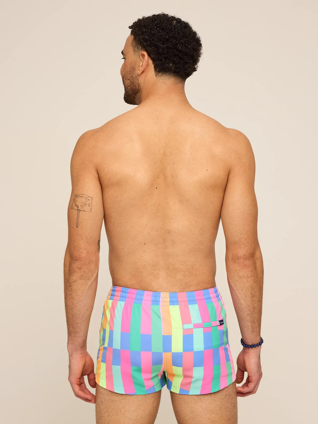 The Technicolor Stitches 2" (Classic Lined Swim Trunk)