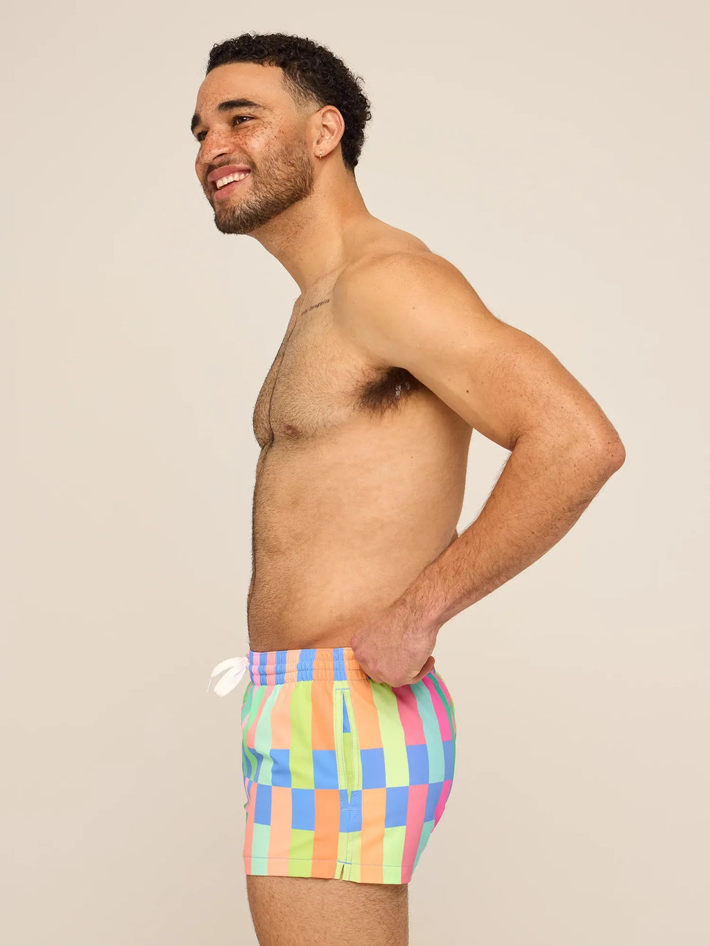 The Technicolor Stitches 2" (Classic Lined Swim Trunk)