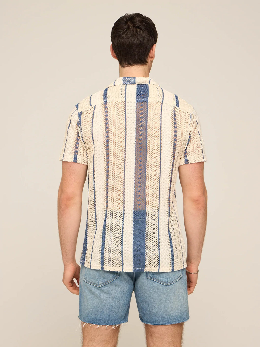 The Calm Seas (Crochet Sunday Shirt) - Cream/Navy (CQS)
