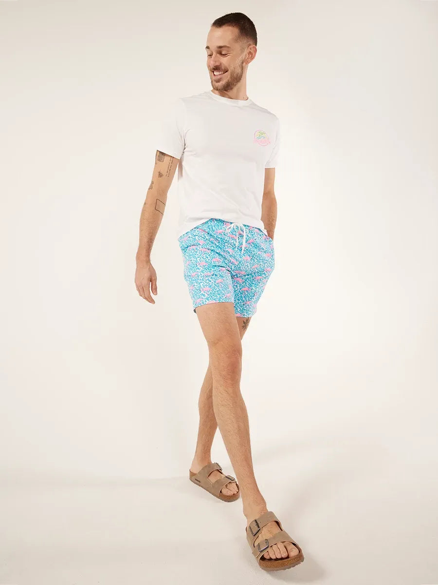 The Domingos Are For Flamingos 7" (Lined Classic Swim Trunk)