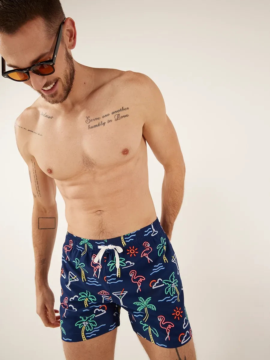 The Neon Lights 5.5" (Lined Classic Swim Trunk)