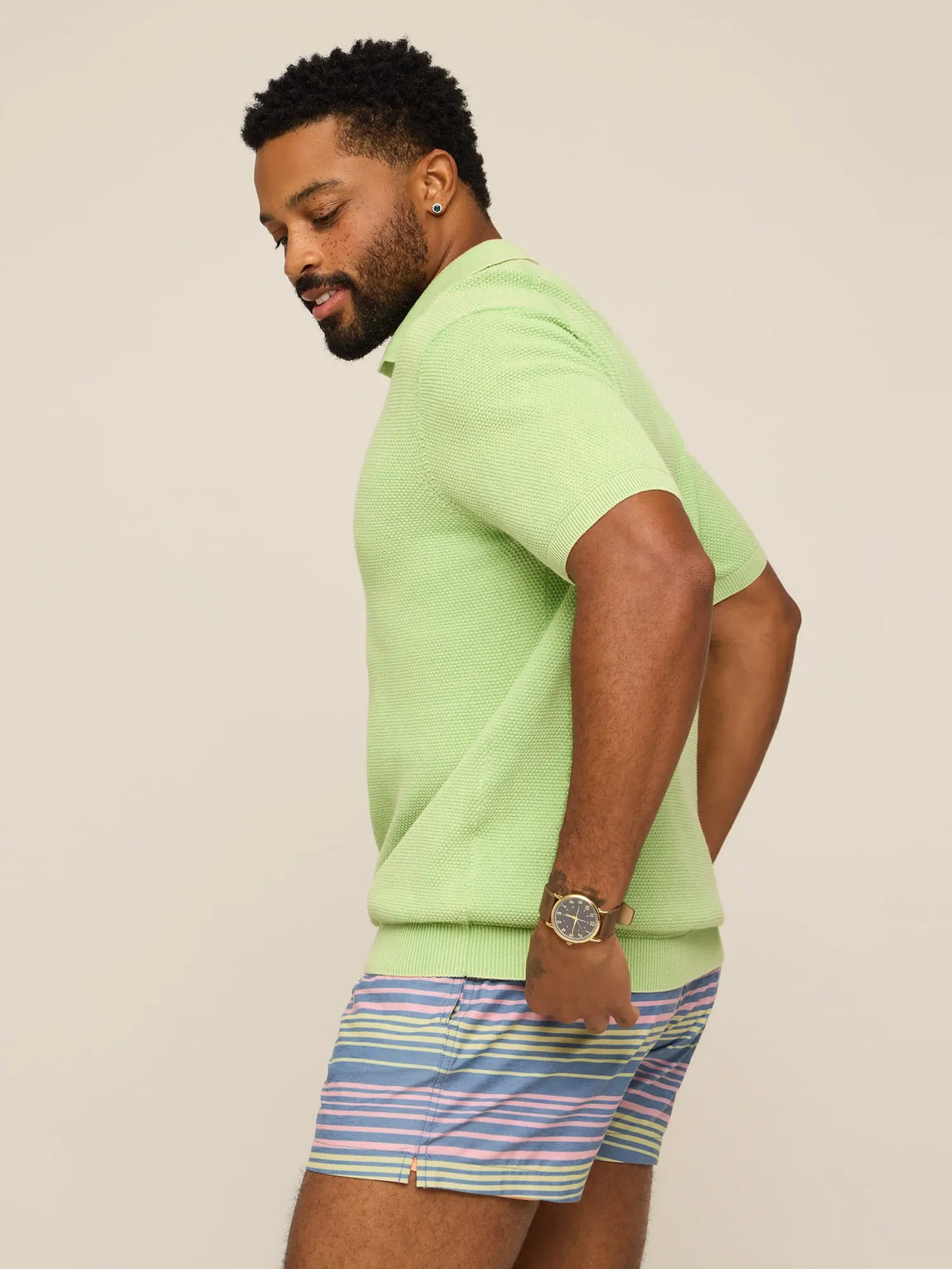 The Pistachio Glow (Knit Polo)