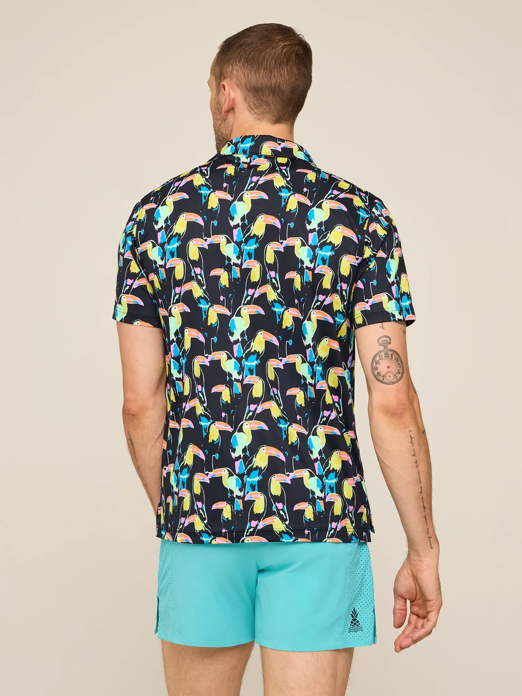 The Toucan Play At That Game (Performance Polo)- Black