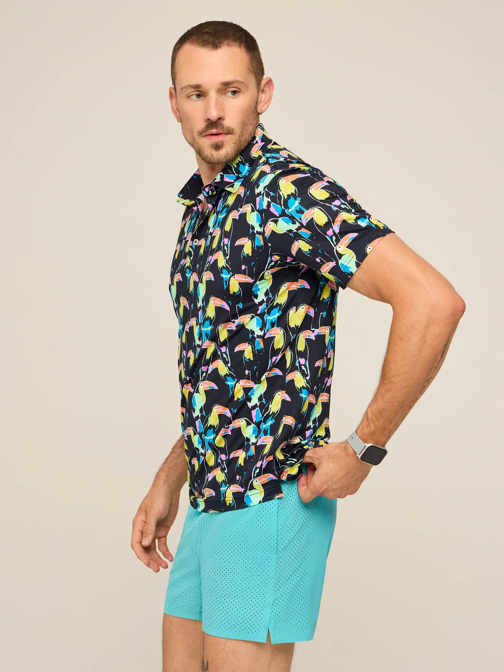 The Toucan Play At That Game (Performance Polo)- Black