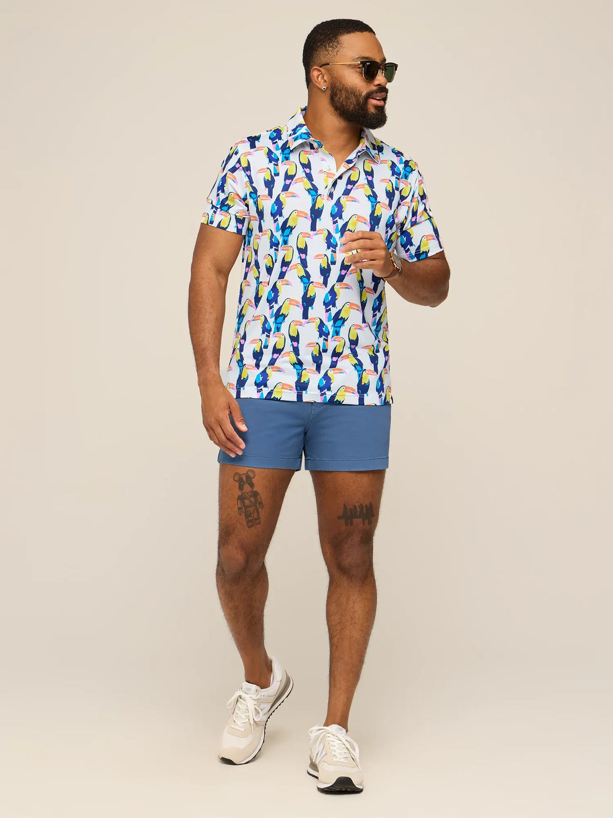 The Toucan Play At That Game (Performance Polo)- White