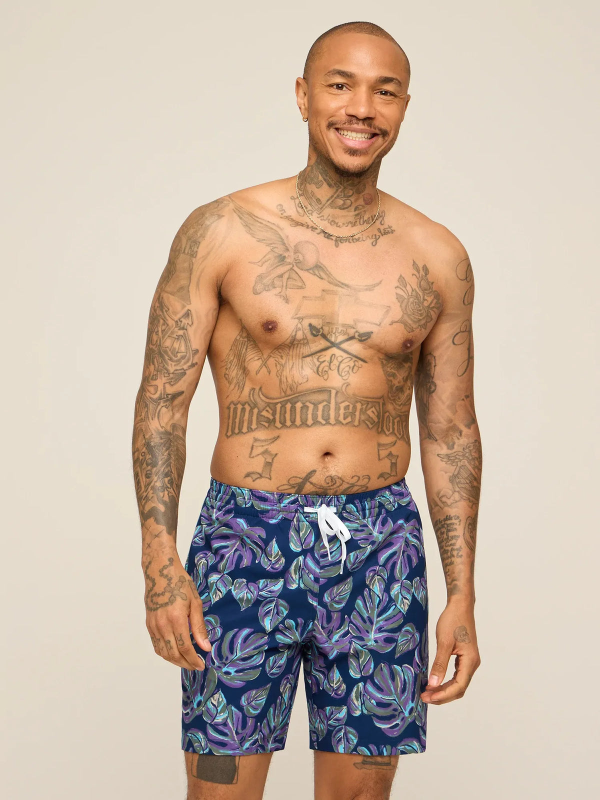 The Variegateds 7" (Classic Swim Trunk)- Purple