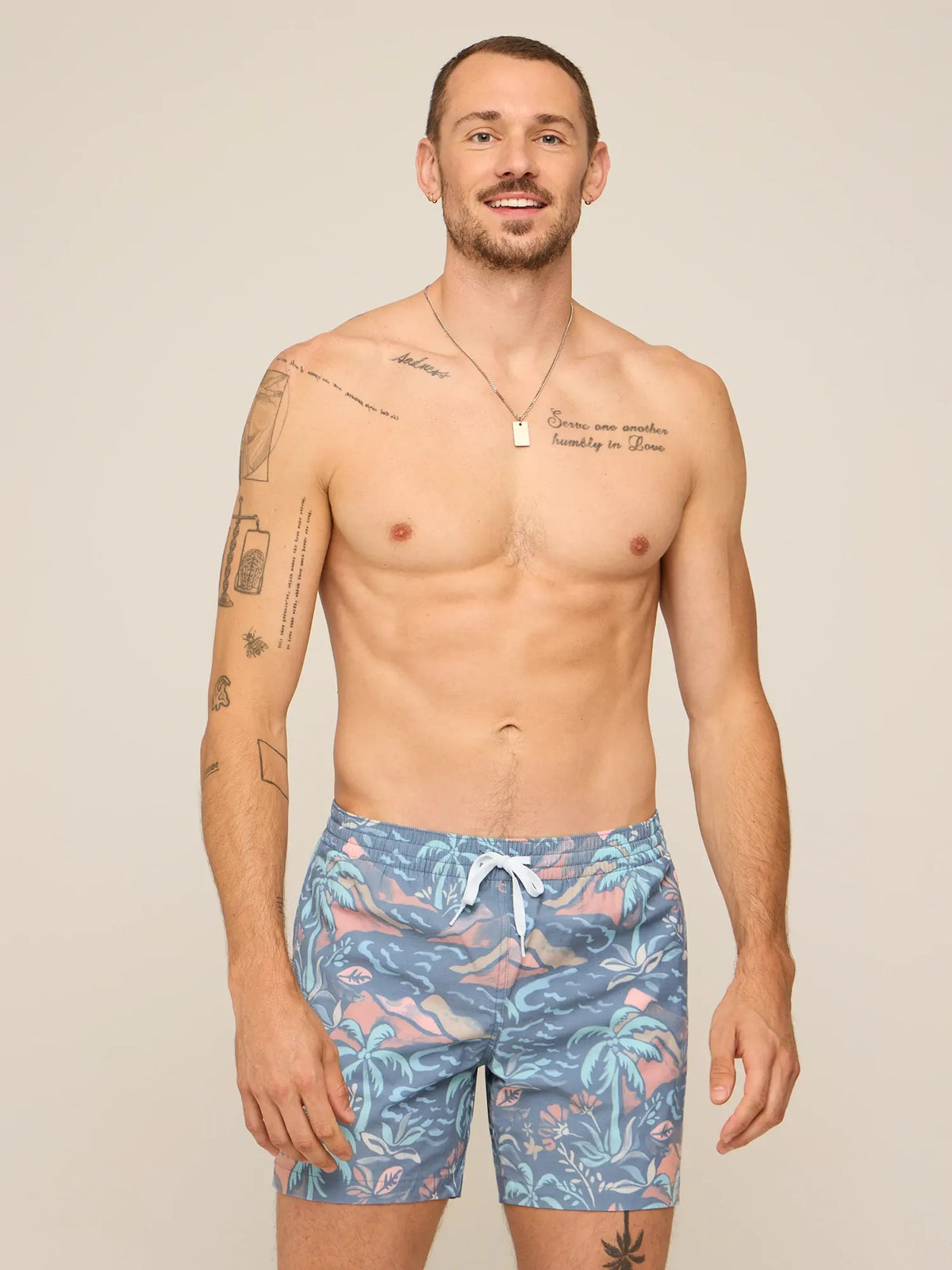 The Washed Ashores 5.5" (Classic Lined Swim Trunk)- Gray