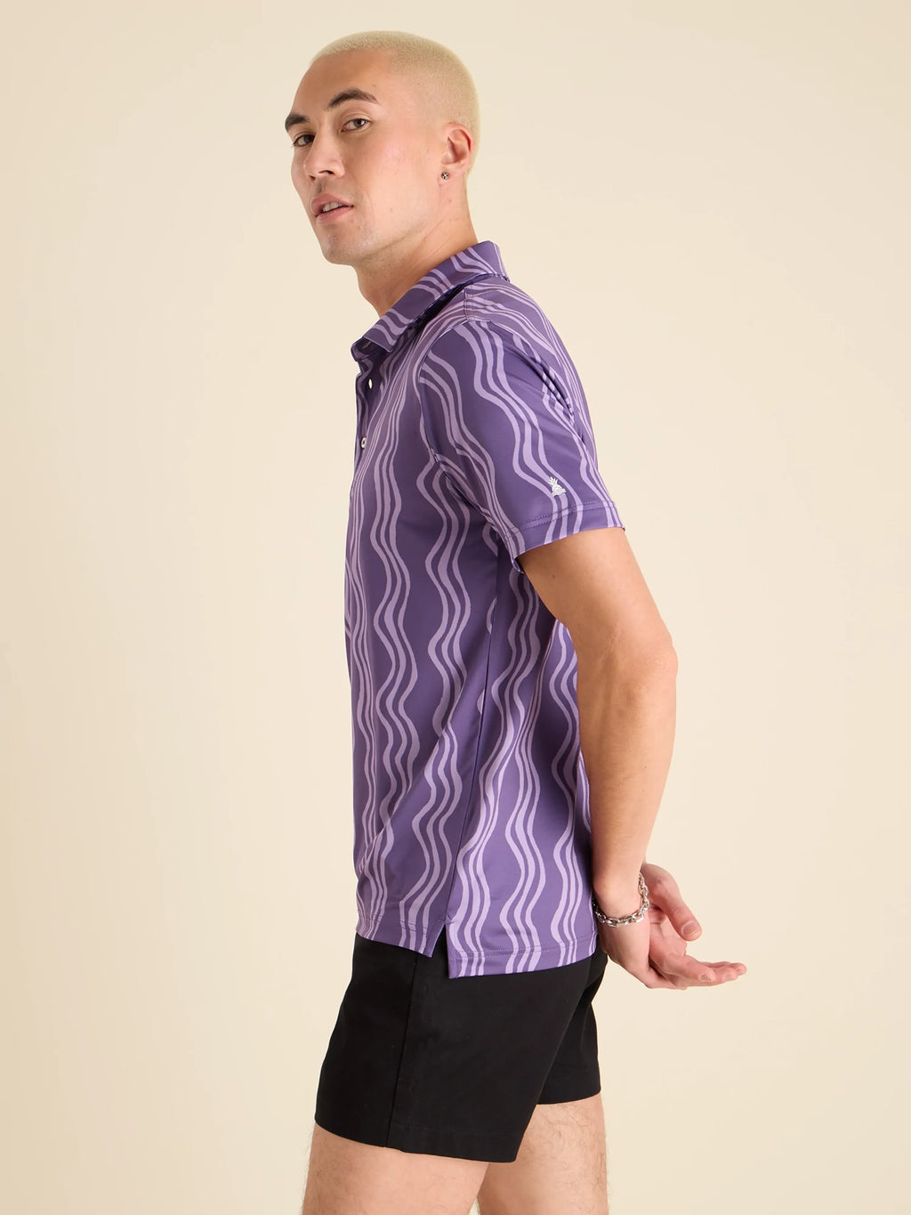 The Wavy Daze (Performance Polo) - Purple