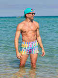 The Technicolor Stitches 4"(Classic Lined Swim Trunk)