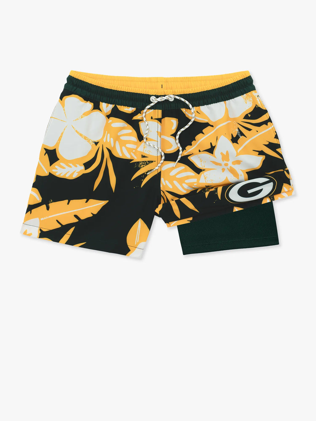 The Packers Deep End Zones 5.5" (Classic Lined Swim Trunk)