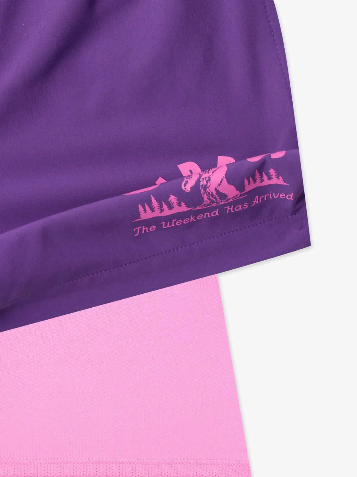 The Squatch Sightings (Boys Lined Swim Trunk)- Purple