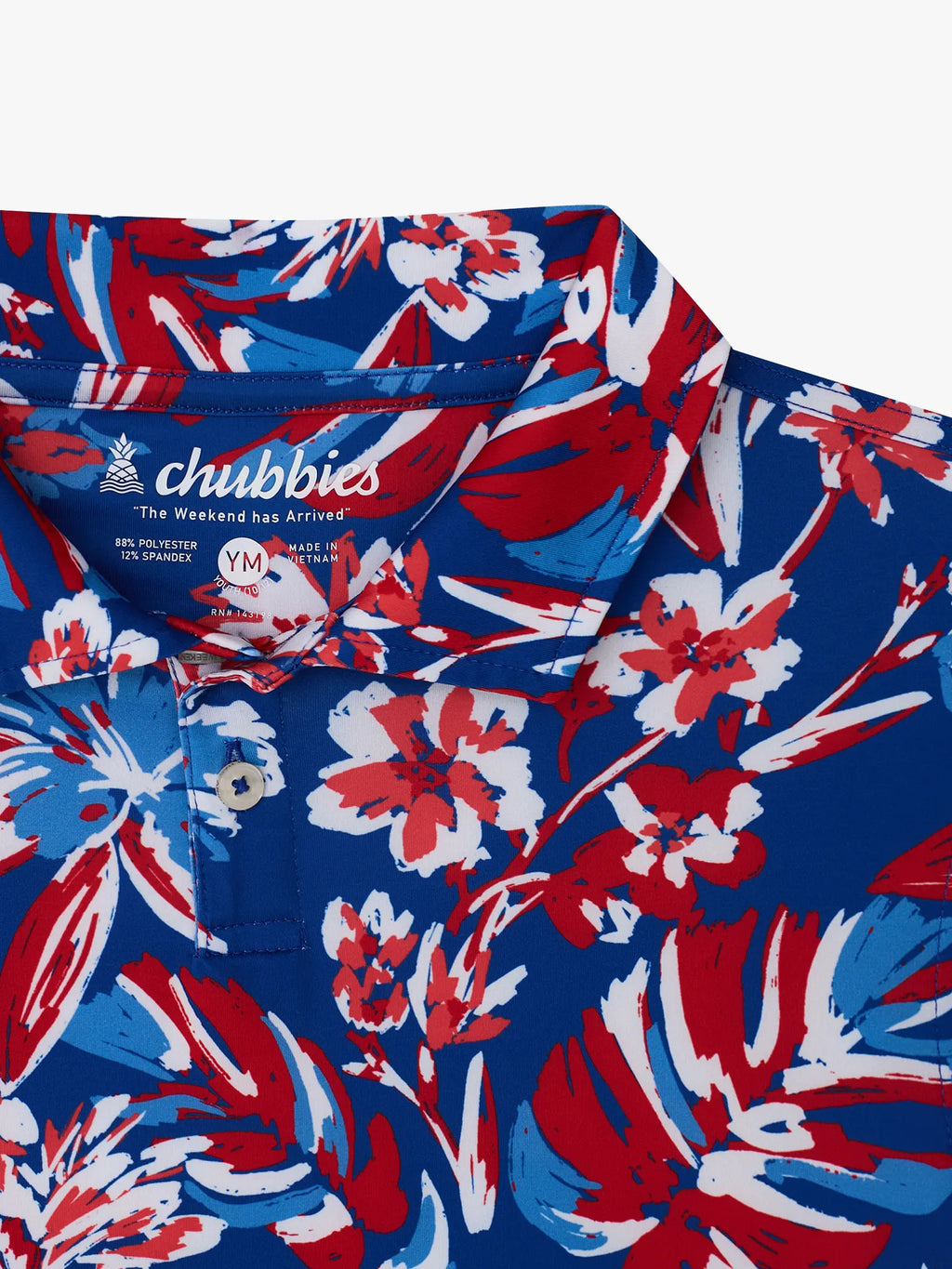 The Star Spangled Blooms (Boys Performance Polo)