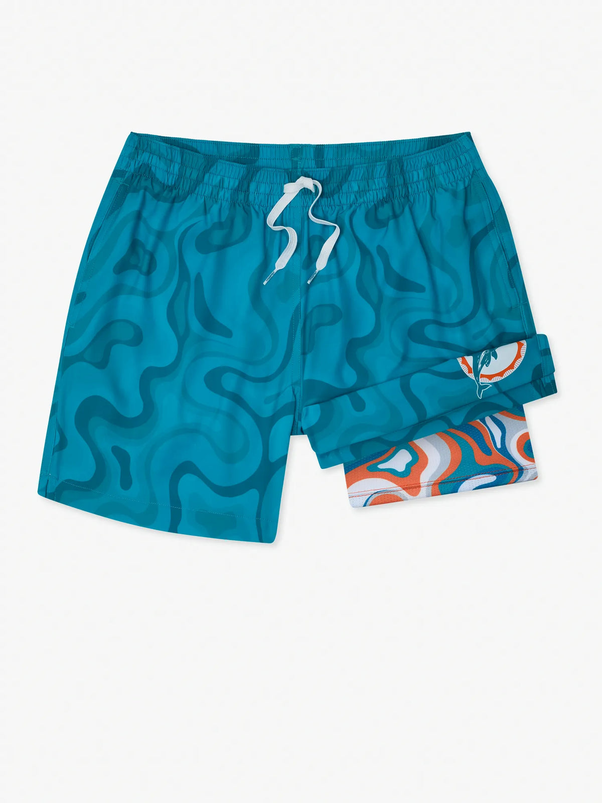 The Groovy With It Dolphins 5.5" (Classic Lined Swim Trunk)