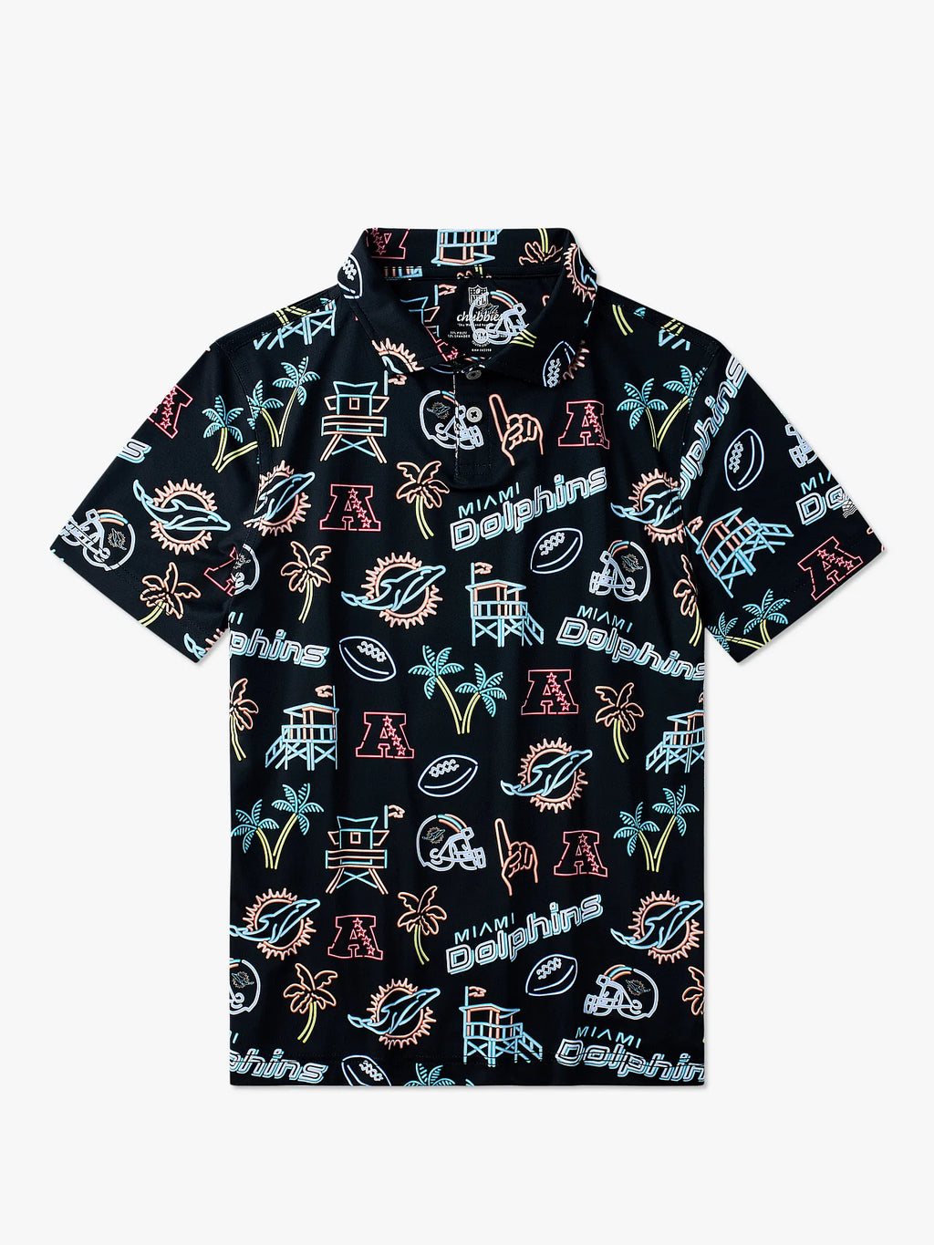 The Neon Dolphins (NFL Boys Performance Polo)