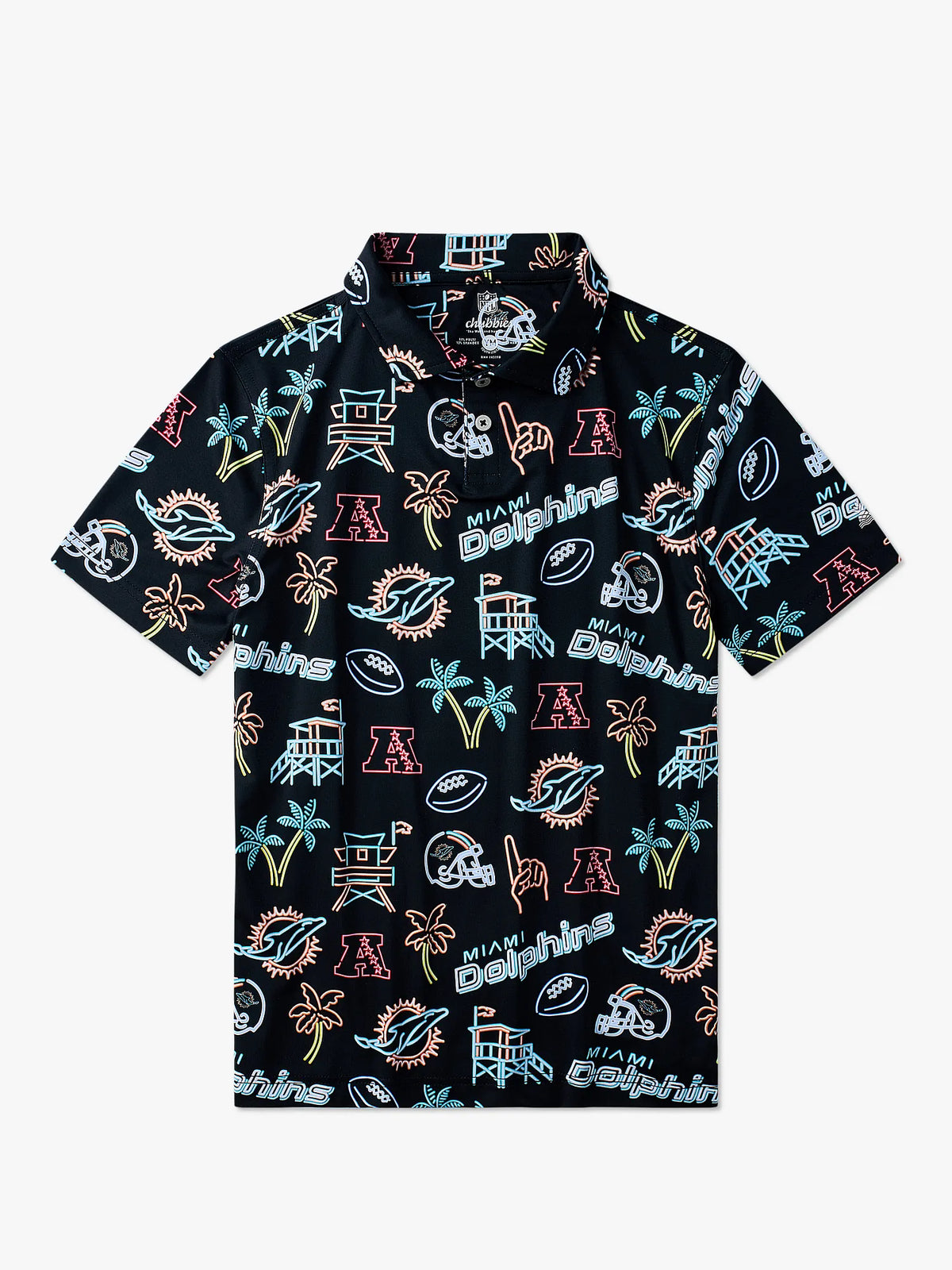 The Neon Dolphins (NFL Boys Performance Polo)