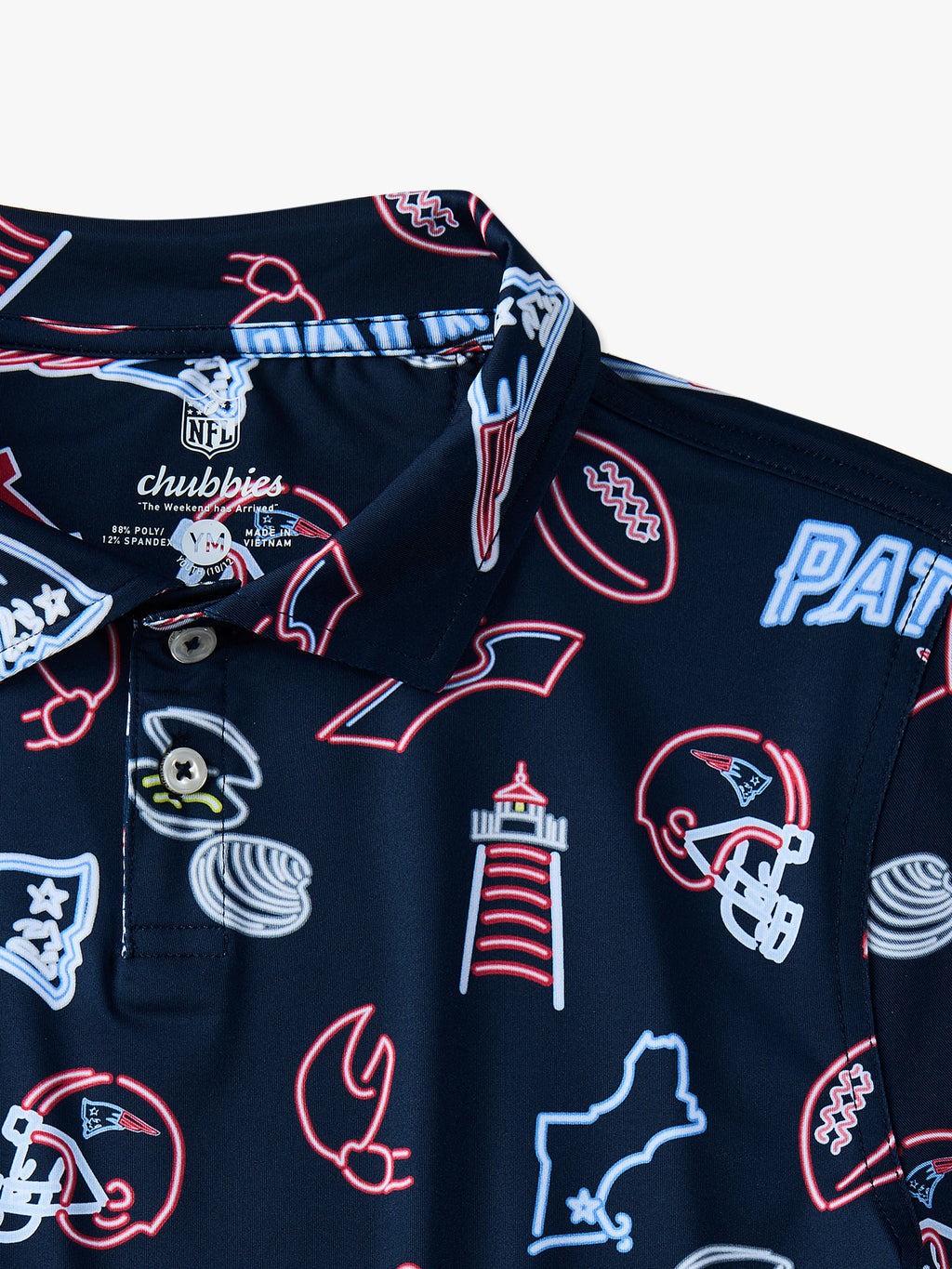 The Neon Patriots (NFL Boys Performance Polo)