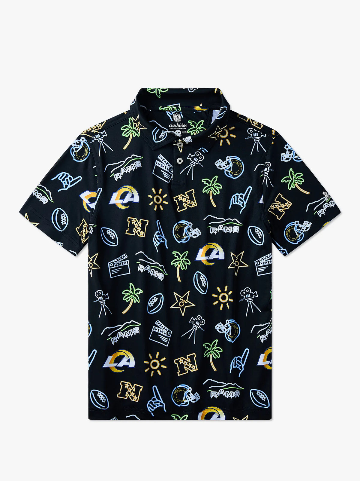 The Neon Rams (NFL Boys Performance Polo)