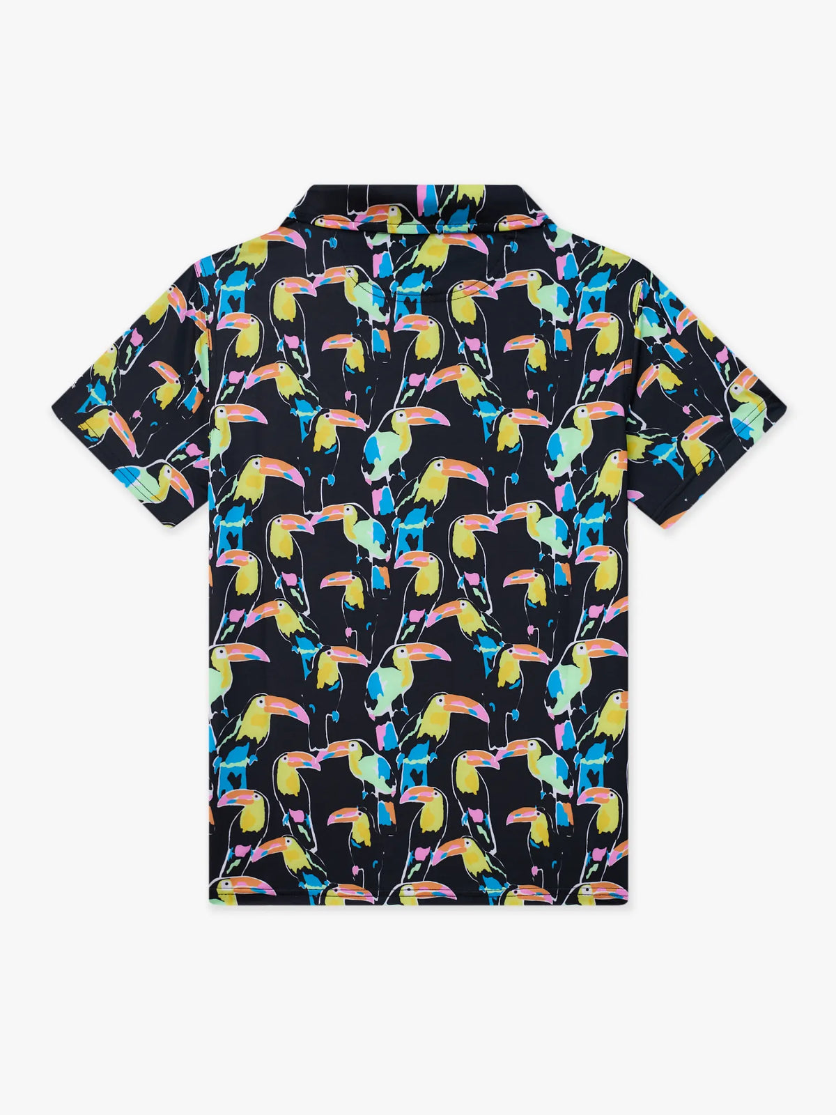 The Toucan Play At That Game (Boys Performance Polo)- Black