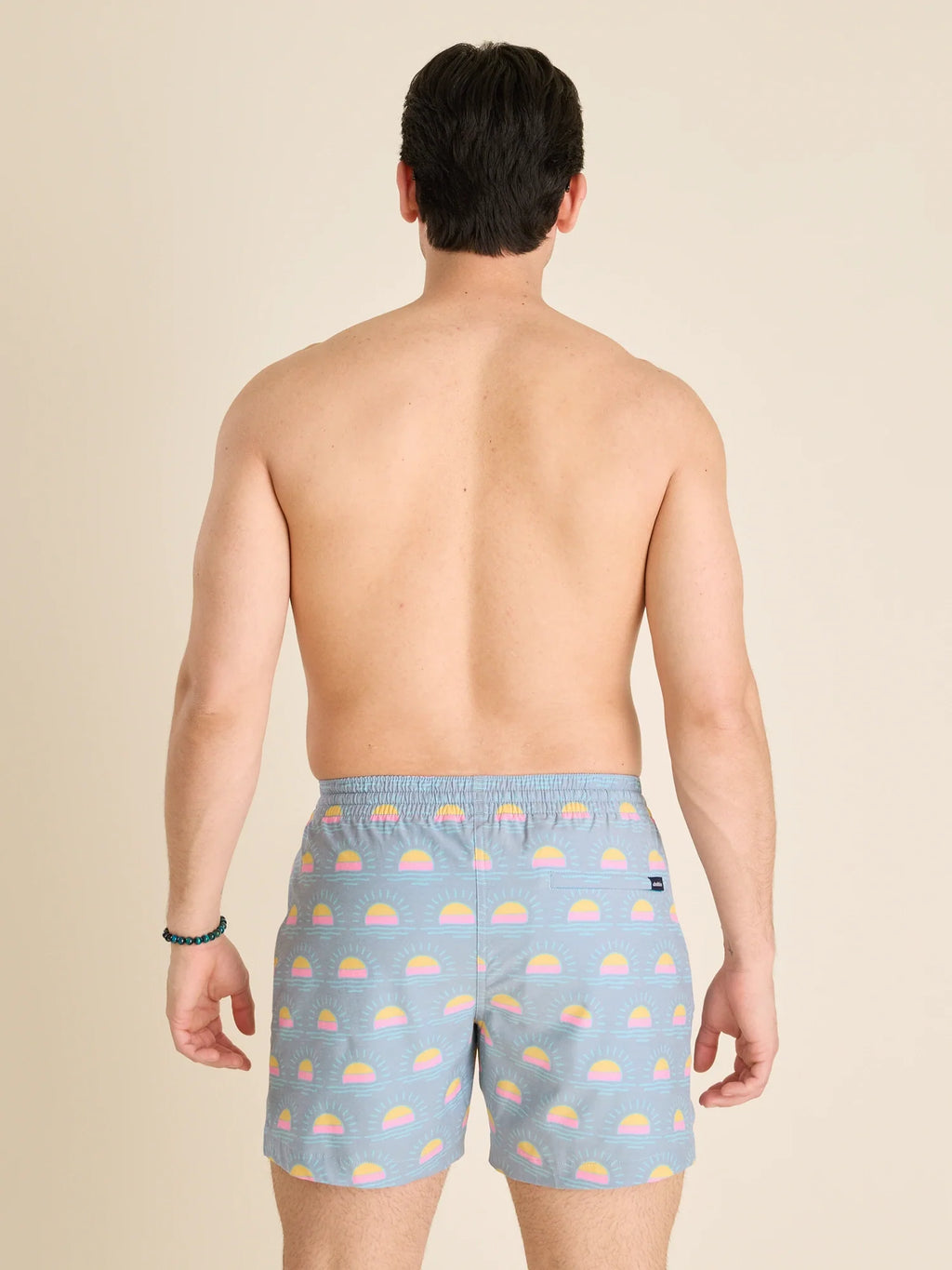 The Heat Waves- Gray 5.5" (Classic Lined Swim Trunk)