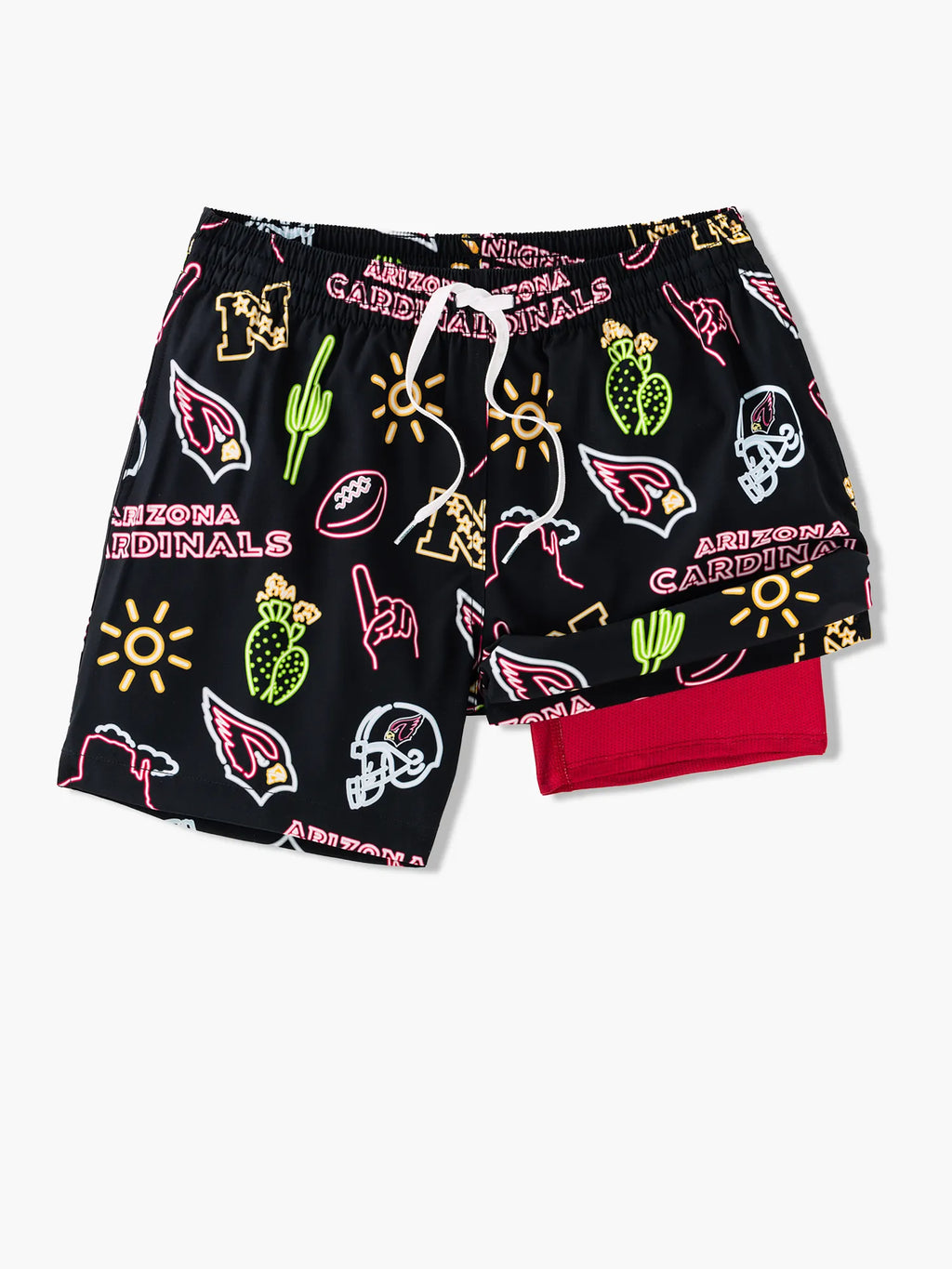 The Neon Cardinals 5.5" (NFL Classic Lined Swim Trunks)
