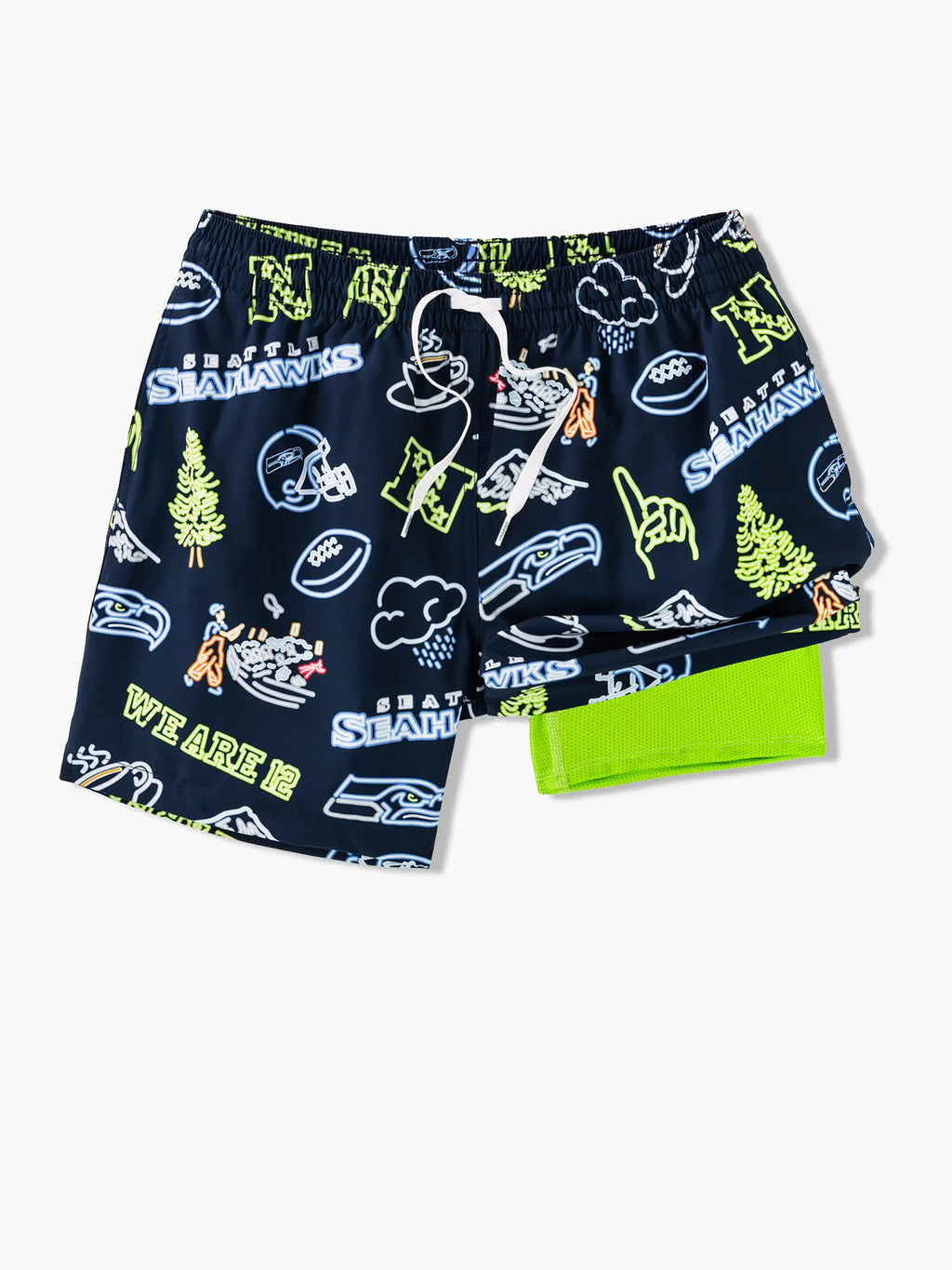 The Neon Seahawks 5.5" (NFL Classic Lined Swim Trunks)