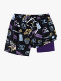 Chubbies The Neon Vikings 5.5" Inseam for Men Polyester/Spandex Swim Trunks with Boxer Brief Mesh Liner